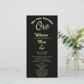 Minimalistischen Zwei werden Black & Gold-Hochzeit (Stehend Vorderseite)