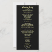 Minimalistischen Zwei werden Black & Gold-Hochzeit (Rückseite)
