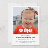 Minimalistischer 1. Geburtstag | 1. Geburtstag Einladung (Vorderseite)