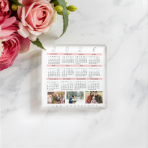 Minimalistischer 2026 Mehrfach-Fotokalender Andenk