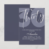 MINIMALISTISCHER 30. Geburtstag  Save The Date (Vorne/Hinten)