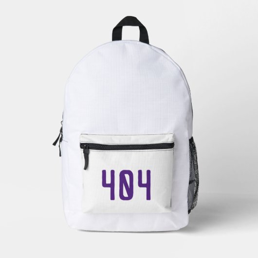 Minimalistischer 404-Fehler Light Mode Programmier Bedruckter Rucksack (Vorderseite)