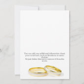 Minimalistischer 40. Jahrestag der Hochzeit Einladung (Rückseite)