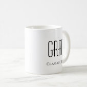 Minimalistischer Abschluss 2024 Kaffeetasse (VorderseiteRechts)