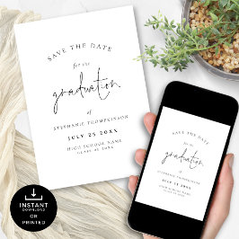 Minimalistischer Abschluss 2024 Save the Date