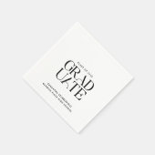 Minimalistischer Abschluss 2025 Party Serviette (Ecke)