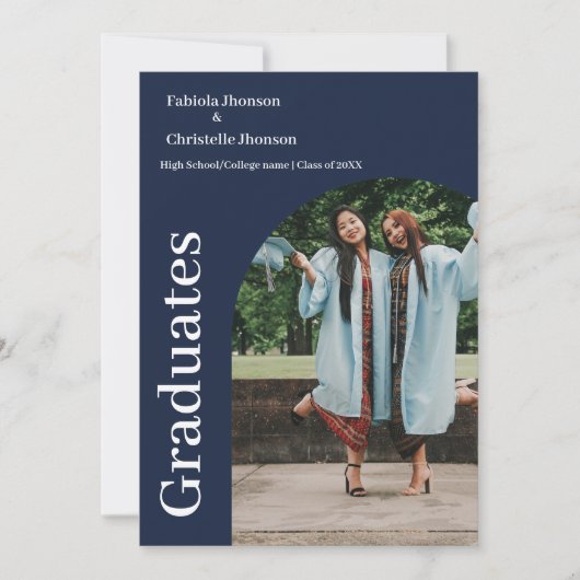 Minimalistischer Abschluss Ankündigung (Vorderseite)