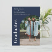 Minimalistischer Abschluss Ankündigung (Stehend Vorderseite)