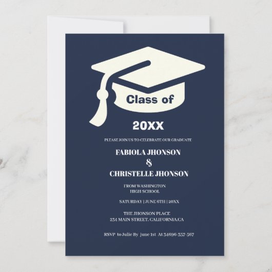 Minimalistischer Abschluss Ankündigung (Rückseite)