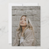 Minimalistischer Abschluss Ankündigung Moderner Gr (Vorderseite)