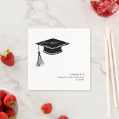 Minimalistischer Abschluss-Cap-Grad-Party Serviette (Beispiel)
