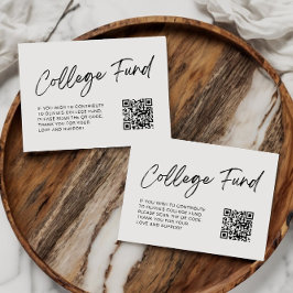 Minimalistischer Abschluss des QR-Codes Begleitkarte