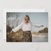 Minimalistischer Abschluss Einladung (Rückseite)