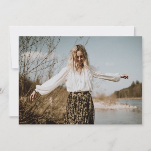 Minimalistischer Abschluss Einladung (Rückseite)