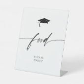 Minimalistischer Abschluss Food Pedestal-Zeichen Sockelschild (Vorderseite)