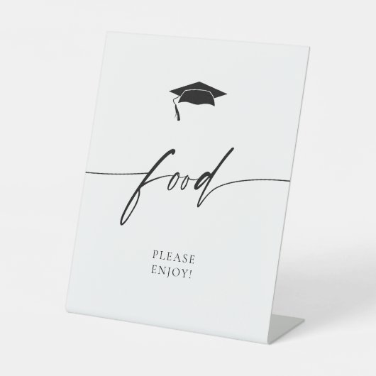 Minimalistischer Abschluss Food Pedestal-Zeichen Sockelschild (Vorderseite)