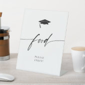 Minimalistischer Abschluss Food Pedestal-Zeichen Sockelschild (In SItu)