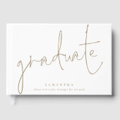 Minimalistischer Abschluss für das Graduate White Gästebuch (Vorderseite)