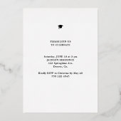 Minimalistischer Abschluss für Foto Folieneinladung (Rückseite)