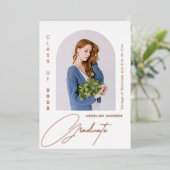 Minimalistischer Abschluss für Foto Folieneinladung (Stehend vorne)