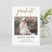 Minimalistischer Abschluss für FotoCollage Einladung (Stehend Vorderseite)