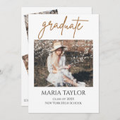 Minimalistischer Abschluss für FotoCollage Einladung (Vorne/Hinten)