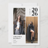 Minimalistischer Abschluss für moderne Fotosammlun Einladung (Vorderseite)