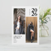 Minimalistischer Abschluss für moderne Fotosammlun Einladung (Stehend Vorderseite)