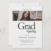 Minimalistischer Abschluss für moderne Fotosammlun Einladung (Rückseite)