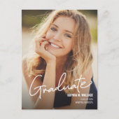 Minimalistischer Abschluss für modernes vertikales Ankündigungspostkarte (Vorderseite)