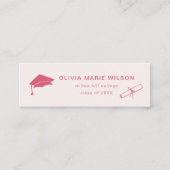 Minimalistischer Abschluss Icon Name Card leuchten Mini Visitenkarte (Vorderseite)