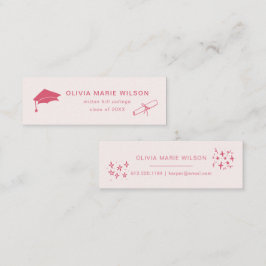 Minimalistischer Abschluss Icon Name Card leuchten Mini Visitenkarte