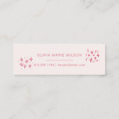 Minimalistischer Abschluss Icon Name Card leuchten Mini Visitenkarte (Rückseite)