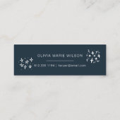 Minimalistischer Abschluss Icon Name Card Navy Blu Mini Visitenkarte (Rückseite)