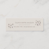 Minimalistischer Abschluss Icon Name Card Sandy Be Mini Visitenkarte (Rückseite)