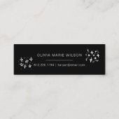 Minimalistischer Abschluss Icon Name Card Schwarz Mini Visitenkarte (Rückseite)