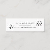 Minimalistischer Abschluss Icon Name Card Weiß Mini Visitenkarte (Rückseite)