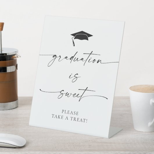 Minimalistischer Abschluss ist süß Sockelschild (In SItu)