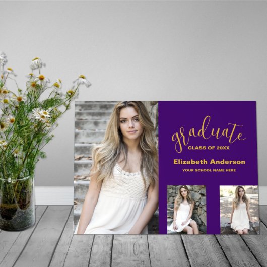 Minimalistischer Abschluss mit 3 Fotos Acrylschild