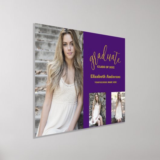 Minimalistischer Abschluss mit 3 Fotos Foliendrucke (Ablage )