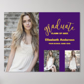 Minimalistischer Abschluss mit 3 Fotos Foliendrucke (Vorderseite)