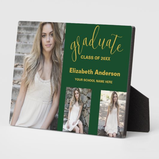 Minimalistischer Abschluss mit 3 Fotos Fotoplatte (Seite)