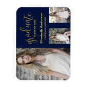 Minimalistischer Abschluss mit 3 Fotos Magnet (Vertikal)