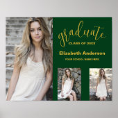 Minimalistischer Abschluss mit 3 Fotos Poster (Vorne)