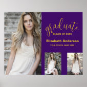 Minimalistischer Abschluss mit 3 Fotos Poster (Vorne)