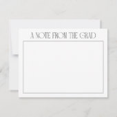 Minimalistischer Abschluss mit doppelseitigem Foto Dankeskarte (Rückseite)