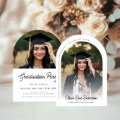 Minimalistischer Abschluss mit modernem Foto Einladung