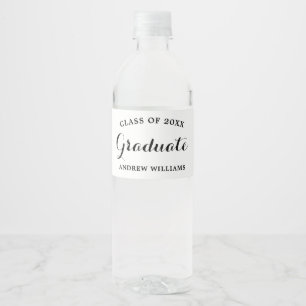 Minimalistischer Abschluss Personalisiert Wasserflaschenetikett