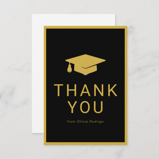 Minimalistischer Abschluss Vielen Dank, dass Sie d Mitteilungskarte (Vorne/Hinten)