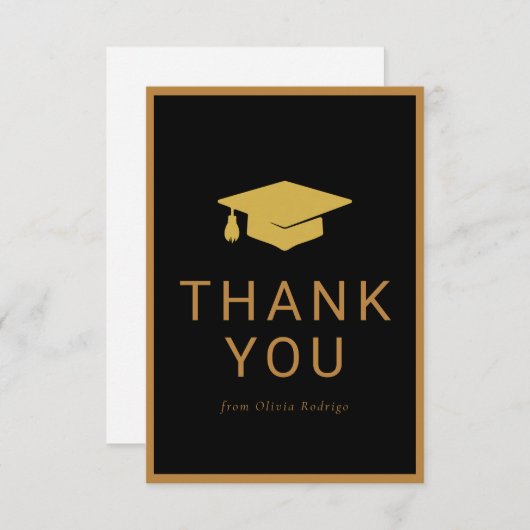 Minimalistischer Abschluss Vielen Dank, dass Sie d Mitteilungskarte (Vorne/Hinten)